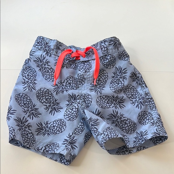 Janie and Jack 12-18 Months Kids Swim Trunks Pineapple Print - Blue - Picture 1 of 3